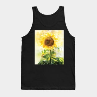 SunFlower Watercolor Tank Top